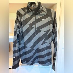 Nike L/S Black and Gray Performance 1/2 zip